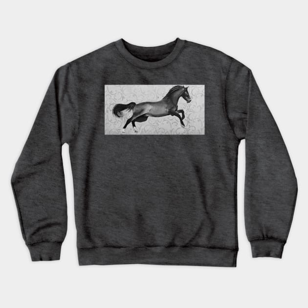 horse Crewneck Sweatshirt by reyhanartstudio